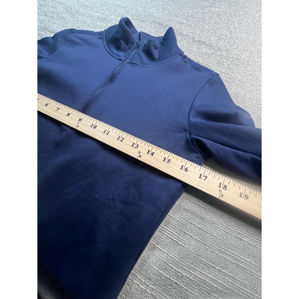 Nike One Therma-FIT Womens XS Navy Blue Quarter Zip Pullover Long Sleeve Top - Picture 5 of 8